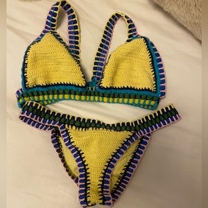 crochet bikini set